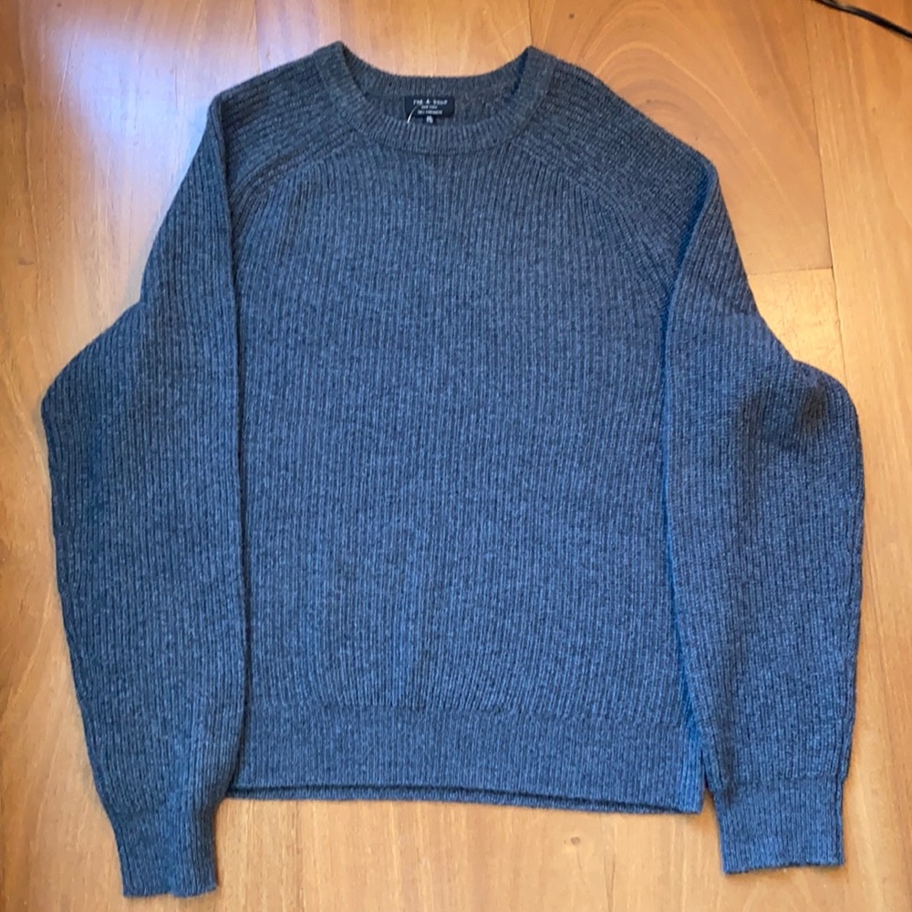 Rag & Bone Pierce Cashmere Crew (Charcoal)